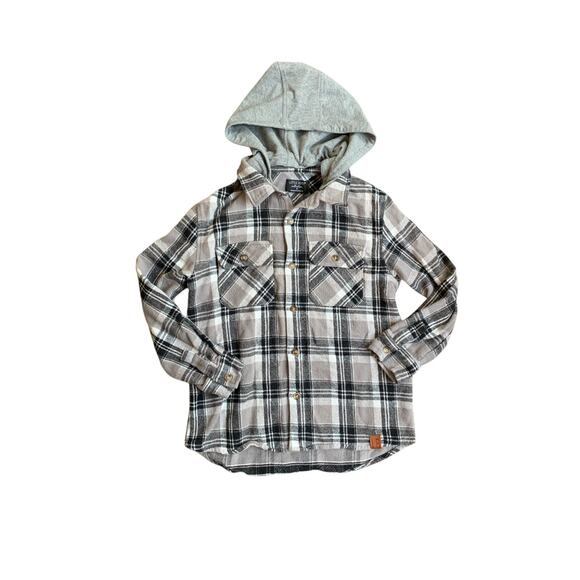 Little Bipsy Flannel Hooded jacket - Picture 1 of 9